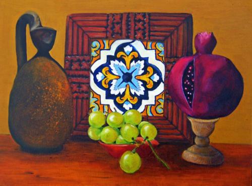 Still Life with Moroccan tile